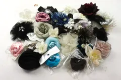 コサージュ・髪飾り 27点セット 未使用有 フラワーモチーフ ヘアアクセサリー まとめて 大量 レディース accessory 【中古】