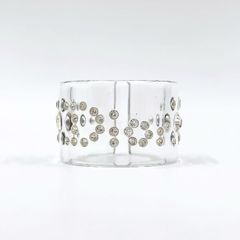Christian Dior ロゴ ラインストーン クリア  プラスチック クリア 指輪