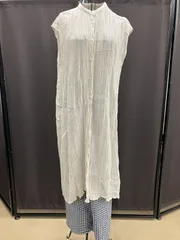 【レディース】ノースリーブシャツワンピース・ギンガムチェック柄パンツ