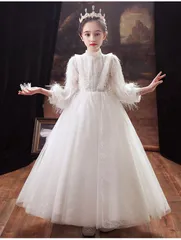 ドレス 裏起毛 秋冬 子供ドレス 発表会 ピアノ ドレス フォーマル キッズ ふんわり感 ロングワンピース 女の子 フレアワンピース ジュニア 結婚式 お誕生日 mengchen10