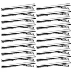 髪留め ヘアピン シルバー 金具 ハンドメイド 手作りヘアピン パーツ パーツ DIY ヘアアクセサリー 土台 前髪クリップ ヘアクリップ ヘアクリップ パーツ(7.5cm) 約30個入り