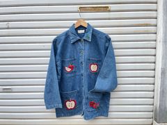林檎刺繍カバーオール