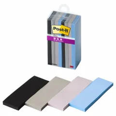 スリーエム ポストイット 強粘着ふせん マルチカラー9 8パッド 75×25mm 500SS-MC-9 （1点）