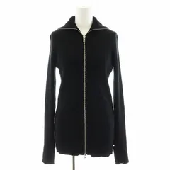 アンスクリア INSCRIRE 22AW Tight Fit drives Knit ニットジャケット ジップアップ 長袖 ウール 黒 ブラック /AN31のサムネイル