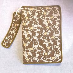 文庫本サイズ【ブックカバー】栞付き■花柄■ベージュ花