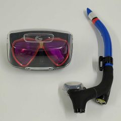 [2点セット] ガル マンティスLV MANTIS LV UV420 水中マスク CUTレンズ GM-1267 /スノーケル スーパーブリット