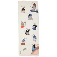 山本仁商店(YamamotoJin) 和雑貨 京小物 浮世絵の手拭い 二重ガーゼ手拭い 流行猫の曲手まり(国芳) 約32×89cm 0