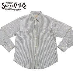シュガーケーン Sugar Cane ヒッコリーストライプ ワークシャツ SC27853 メンズ 長袖シャツ 東洋エンタープライズ 105オフ白 新品