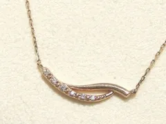 美品 ヴァンドーム青山 ベーシックダイヤモンド ネックレス ☆ K10PG ピンクゴールド レディース ペンダント VENDOME AOYAMA ▼7J