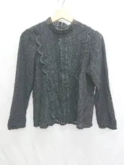 ◇ PAGEBOY ページボーイ ALICIA 総レース 長袖 ブラウス カットソー サイズF ブラック レディース P  【1406240024353】