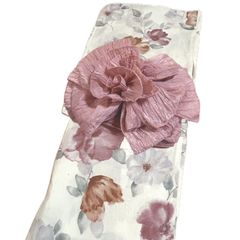 浴衣 2点セット 可愛い（アイボリー地に赤の花柄）上質 上品 大人 浴衣 単品 レディース 女性 和装 デート お祭り 夏祭り 花火