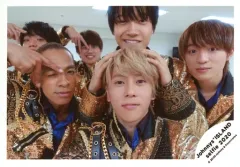 【中古】生写真(ジャニーズ) Aぇ! group/集合(6人)/横型・バストアップ・衣装黒・金・佐野両手末澤の頭/Johnnys’ ISLAND セルフィー 2020/公式生写真
