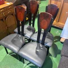 【4脚セット】ダイニングチェア　椅子　イス　家具　昭和レトロ　アンティーク　家具　インテリア　オシャレ　和モダン　【倉庫前引き取り限定価格】【配送の場合は購入前にご相談下さい‼️】