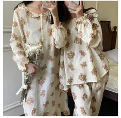 くま ルームウェア 部屋着 パジャマ ワンピース ジェラピケ futafuta風