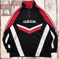 adidas アディダス デサント製　ハーフジップトラックジャケット　90s ヴィンテージ　XL