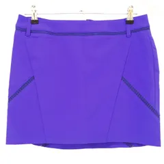 ★特価★デサントゴルフ スカート パープル 一部メッシュ 内側インナーパンツ 後ろファスナー 中田英寿 レディース O ゴルフウェア DESCENTE
