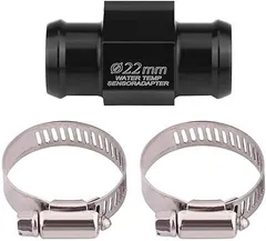 【在庫処分】水温計ゲージ 18 mm 22 mm オートバイ 水温センサーアダプター パイプセンサーアダプター 水温計 ジョイントパイプ ゲージジョイントパイプ 水温クランプ アルミ合金 2クランプ付き(22mm)