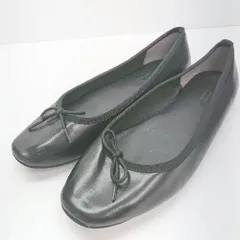 ◇ green label relaxing ポインテッドトゥ フラット リボン カジュアル パンプス 表記なし ブラック レディース E  【1307260011302】