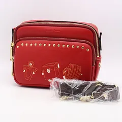 未使用品 サマンサタバサ トム ディズニーコラボ 赤 ゴールド金具 ショルダーバッグ OGH 2000000 NSK