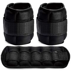AIFY Ankle Weights, 5-Level Adjustable Strength Training Weights, Power Ankle Weights, Adjustable Weight for Beginners, 0.2-1kg, 0.3-1.5kg, 0.4-2kg, 0.5-2.5kg, 0.6-3kg, 0.7-3.5kg, 0.8-4kg per Foot, Set of 2, Soft for Beginners