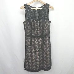 ◇ ⊂ マークバイマークジェイコブス 総レース パーティー ノースリーブ 膝丈 ワンピース サイズ8 ブラック系 レディース E  【1507280013687】