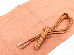 【京松】【着物】和装小物　帯締め帯揚げセット　平組　金通し　24w-6921