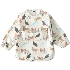 新品 [kalavika] お食事エプロン ベビー 長袖 食事スタイ 袖付き 離乳食 エプロン 赤ちゃん 食事用エプロン 防水 スモック 子供 キッズ 女の子 男の子 0歳 1歳 2歳 3歳 4歳 5歳 保育園 入園準備 出産祝い