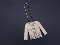 ■美品■ CHANEL シャネル ココマーク キーホルダー ストラップ チャーム レディース クリーム系 FD2820