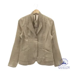 ☆極美品☆ HIROKO BIS ヒロコビス アウター ジャケット 長袖 きれいめ オシャレ レディース ベージュ 11 901-5972 送料無料 古着