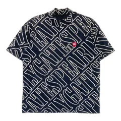 サイズ：4 PEARLY GATES パーリーゲイツ  ハイネック 半袖Tシャツ 英字プリント ブラック系 [240101538153] ゴルフウェア メンズ ストスト