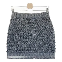 サイズ：1 PEARLY GATES パーリーゲイツ ; 2024年モデル ニットスカート 凸凹編み 総柄 グレー系 [240101426622] ゴルフウェア レディース ストスト