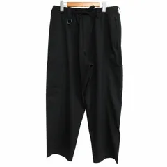 ワイスリー Y-3 美品 22AW サイドポケット ストレート パンツ REF W SL PANTS ウール カーゴパンツ 軍パン ミリタリー ゴムウエスト ブランドロゴ 黒 ブラック Mサイズ H63048のサムネイル