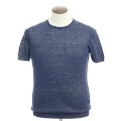 【新品】タリアトーレ TAGLIATORE リネン クルーネック 半袖ニット ネイビー【サイズ50】【メンズ】のサムネイル