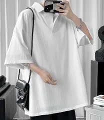 メンズ Tシャツ 半袖 夏服 大きいサイズ L-5XL 無地 Vネック おしゃれ カジュアル ゆったり ビッグシルエット カットソー 人気 柔らかい シンプル 快適 接触冷感 薄手 ruisheng02