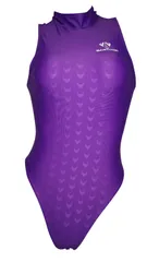 SWIMHXBY 競泳水着 レディース 紫 バックジップ  ウォーターポロ S-7XL