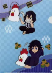 【中古】クリアファイル 冨岡義勇＆伊黒小芭内 A4オリジナルクリアファイル 「鬼滅の刃×ローソン」 対象商品購入特典