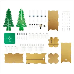 【新着商品】DIY 練習キット はんだ付け練習 はんだ付け キットアセンブリ 電子組み立てキット LED立体クリスマスツリー クリスマスツリー 休日の装飾色LED LED 低消費電力(7色)サーキットはんだプロジェクト 7色 学生 1pcs ティーン用（クリス