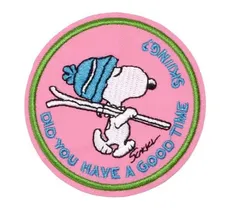 ブルー帽子 スヌーピー アイロンワッペン