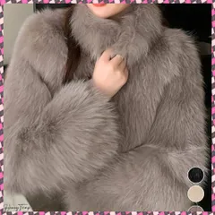 送料無料 フェイクファージャケット ファーコート冬 レディース スタンドカラー ショート丈 毛皮ブルゾン ふわふわ ボリュームファーアウター もこもこ きれいめコート暖かい 着やせ羽織 高級感 フェミニン上着防寒 上品高見え 韓国風