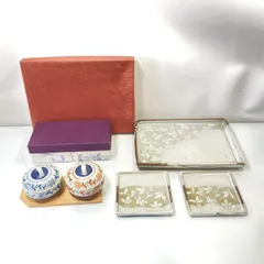 幸泉窯 花唐草小鉢 角皿 セット 食器 和食器　(管理番号：OKU9687/E1-80)