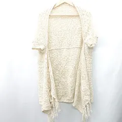 ◇ ⊇ The Way of Chic Ray BEAMS フリンジ ショール - ニットポンチョ 表記なし アイボリー レディース E  【1409100018288】のサムネイル