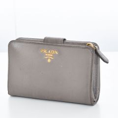 중고 USED PRADA 여성 지갑 2 접는 1ML225 그레이 82084