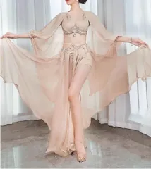 ベリーダンス オリエンタル衣装 ブラ スカート シャンパン オーダーメイド