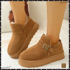 ムートンブーツ 厚底 ショートブーツ 冬 レディース ボアブーツ 裏起毛ブーティ ファームートン 大人 歩きやすい ボリュームソール カジュアル お出かけ 旅行 暖かい防寒ブーツ 無地もこもこブーツ 保温ショートブーツ