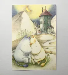 ムーミン フローレン 優しい眠り ポストカード