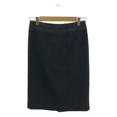 ADORE / アドーア | ウール カシミヤ バックスリット スカート | 36 | ブラック | レディース