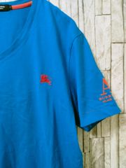 BURBERRY BLACK LABEL　バーバリーブラックレーベル　Vネック　Tシャツ　水色　ブルー　サイズ2　M