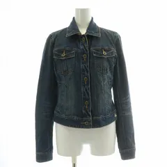 バーバリーブルーレーベル BURBERRY BLUE LABEL デニムジャケット Gジャン ジージャン アウター USED加工 38 青 ブルー /BB