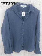 ◇ MACPHEE マカフィー トゥモローランド ストライプ 長袖 シャツ サイズ38 ネイビー レディース 【中古】 【1002800720804】