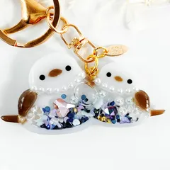 ︎✿︎ なかよし シマエナガ ちゃん's ✿︎ シャカシャカ シマエナガキーホルダー ✿︎ シェイカーキーホルダー